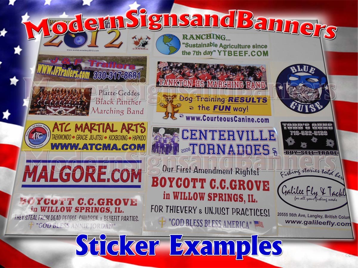 250 5x5 Custom Printed Full Color Outdoor Vinyl Car Bumper Sticker Decal Die Cut