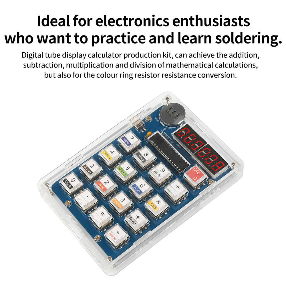 LED Display DIY Calculator Making Electronic Kit MCU Soldering Practice Project