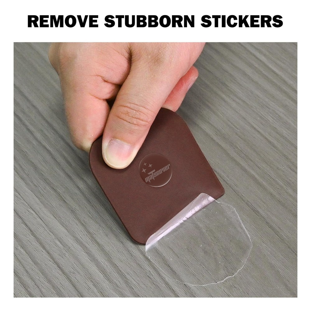 Pan Scraper, 5 Pcs Pot Scraper Plastic, Non Scratch 5 Pcs, Brown