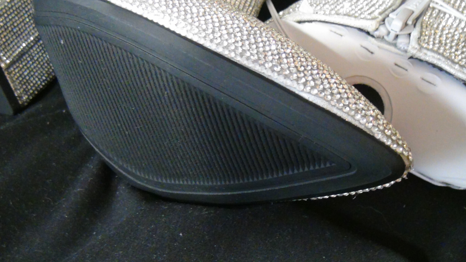 A New Day Cailin Womens Rhinestone Wide Width Ankle Boots Silver Size 8W