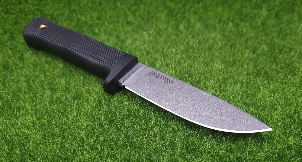 Cold Steel 3V Master Hunter 4.5" Fixed Stonewashed Blade, Kray-Ex Handle - 36CB