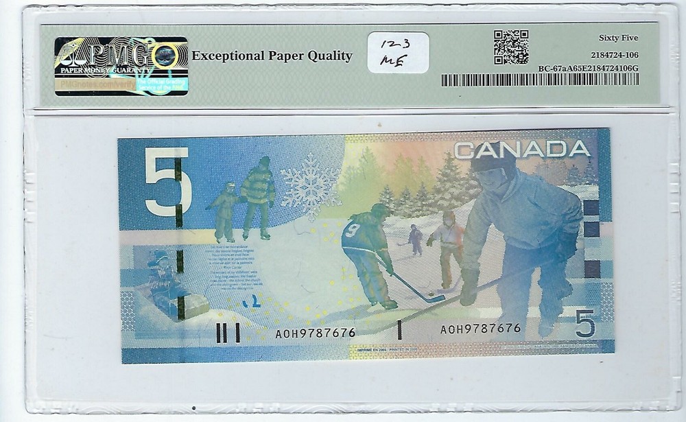 Canada 2006 BC-67aA $5 Replacement (AOH) PMG 65 EPQ