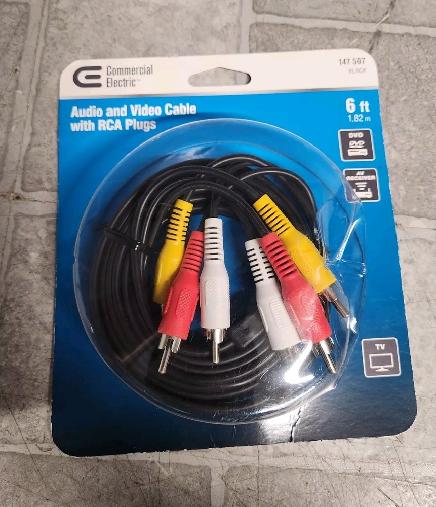 NEW Audio & Video Cable w/RCA Plugs