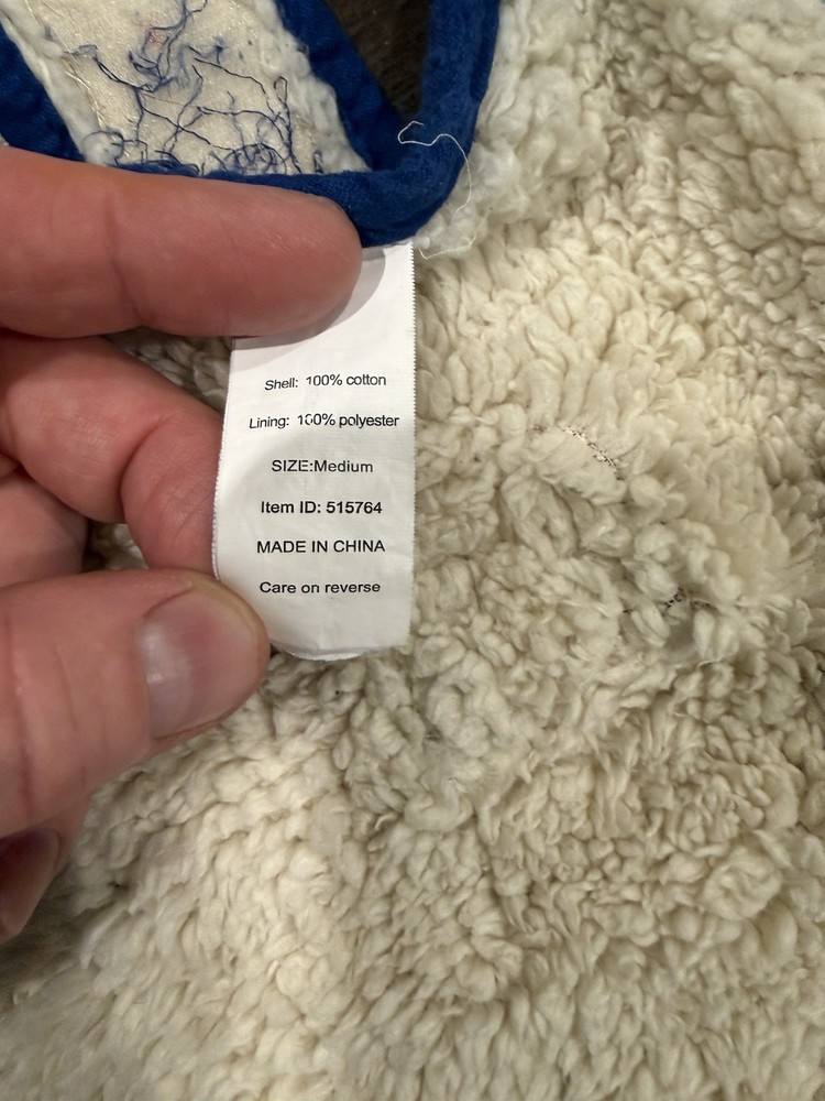 LL Bean Large Dog Coat Fur Lined Plaid Condition
