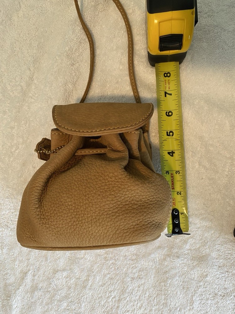Coach Sonoma Nubuc Drawstring Pouch 4940 Leather Sand