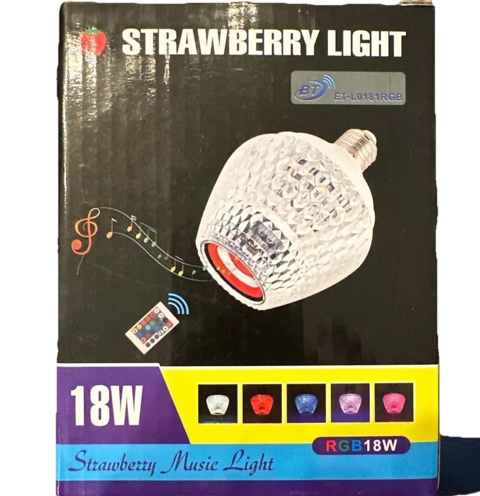 Bluetooth Light Music Light 18W Easy Installation Screw In {E}