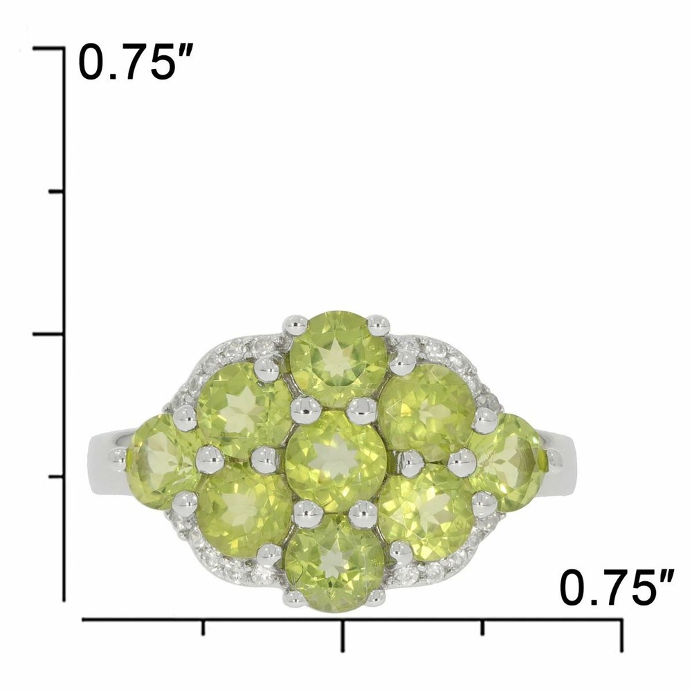 Sterling Silver Semi Mount Ring Setting RD 4x4mm Cluster Ring Topaz Solid