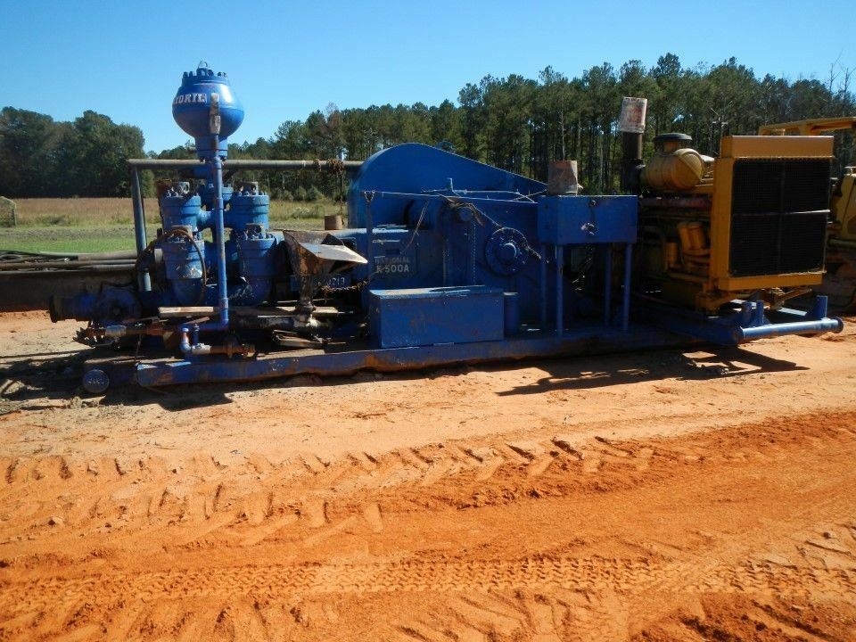 Skid Mounted National K500-A Duplex Mud Pump