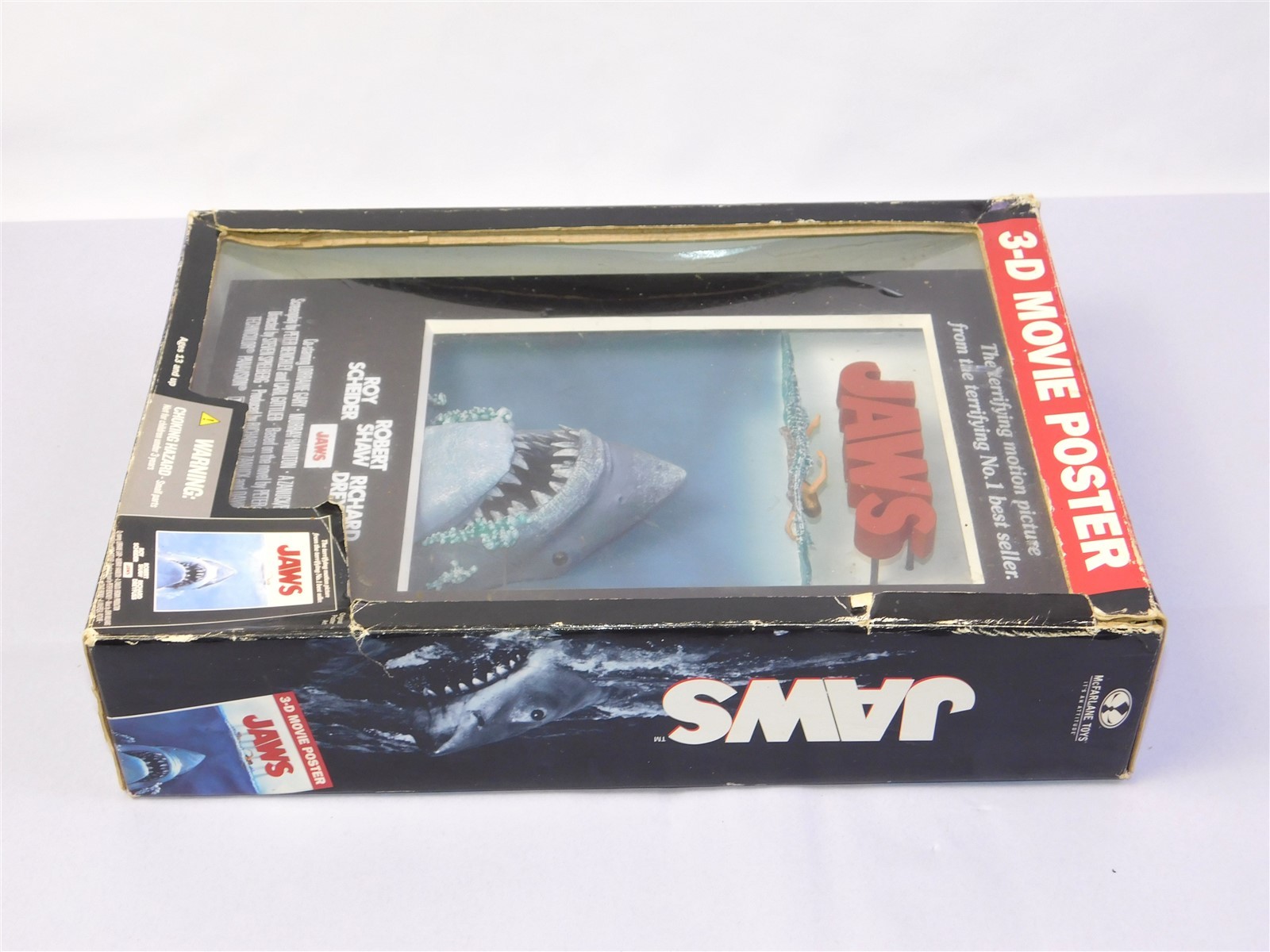 JAWS 1975 Movie 3D Poster Art Statue Steven Spielberg McFarlane Toys RARE