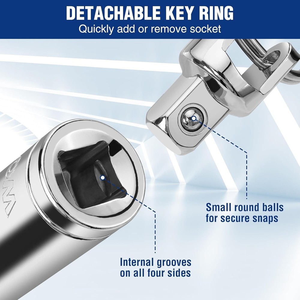 Lightweight Detachable 14mm Socket with Bottle Opener - Convenient & Durable