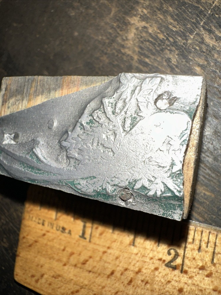 Print Block ( Bird & Flowers ) Lead Face