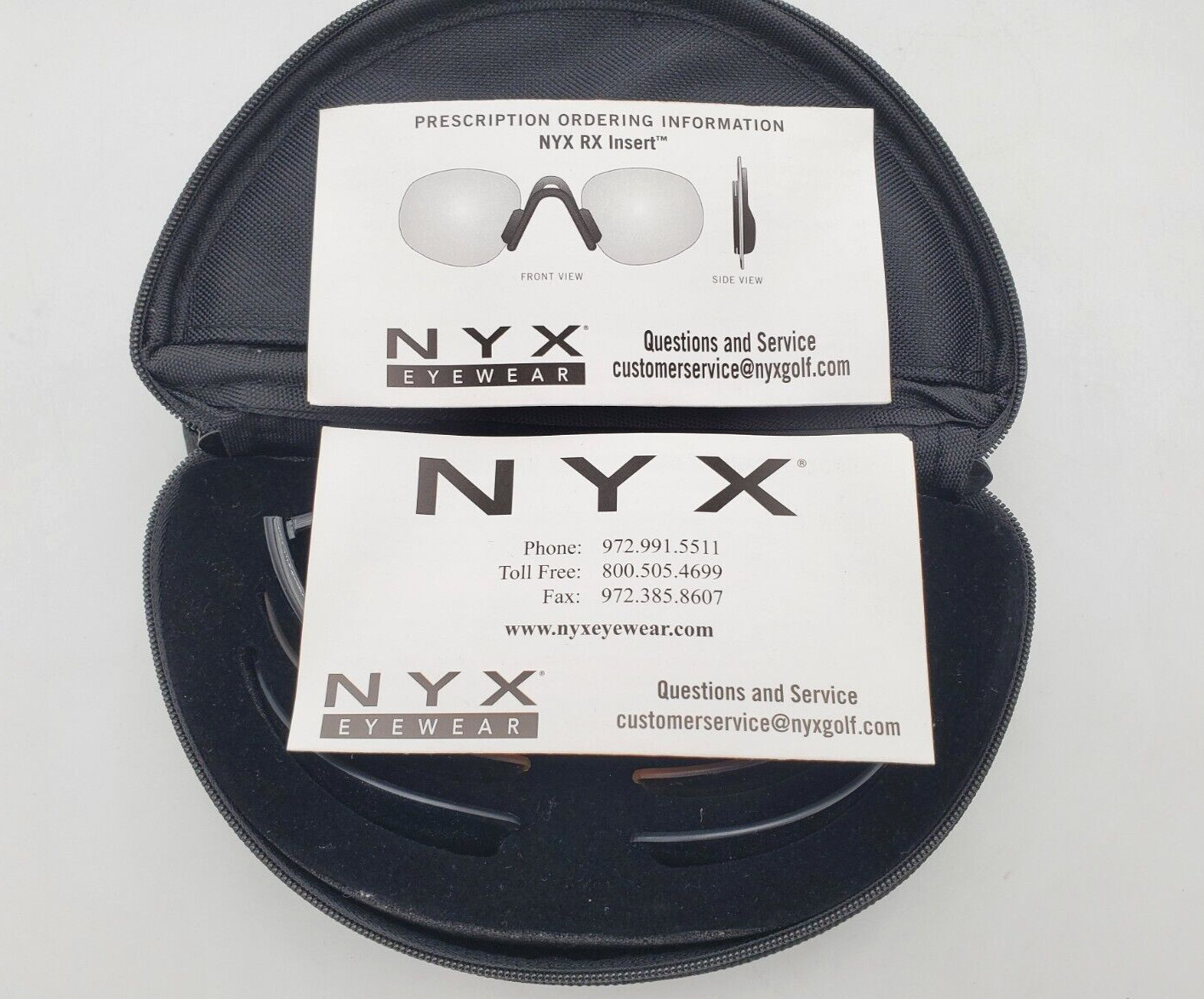NYX Golf Sunglasses Set With Case Set & Case & Lenses Classic Competition Style