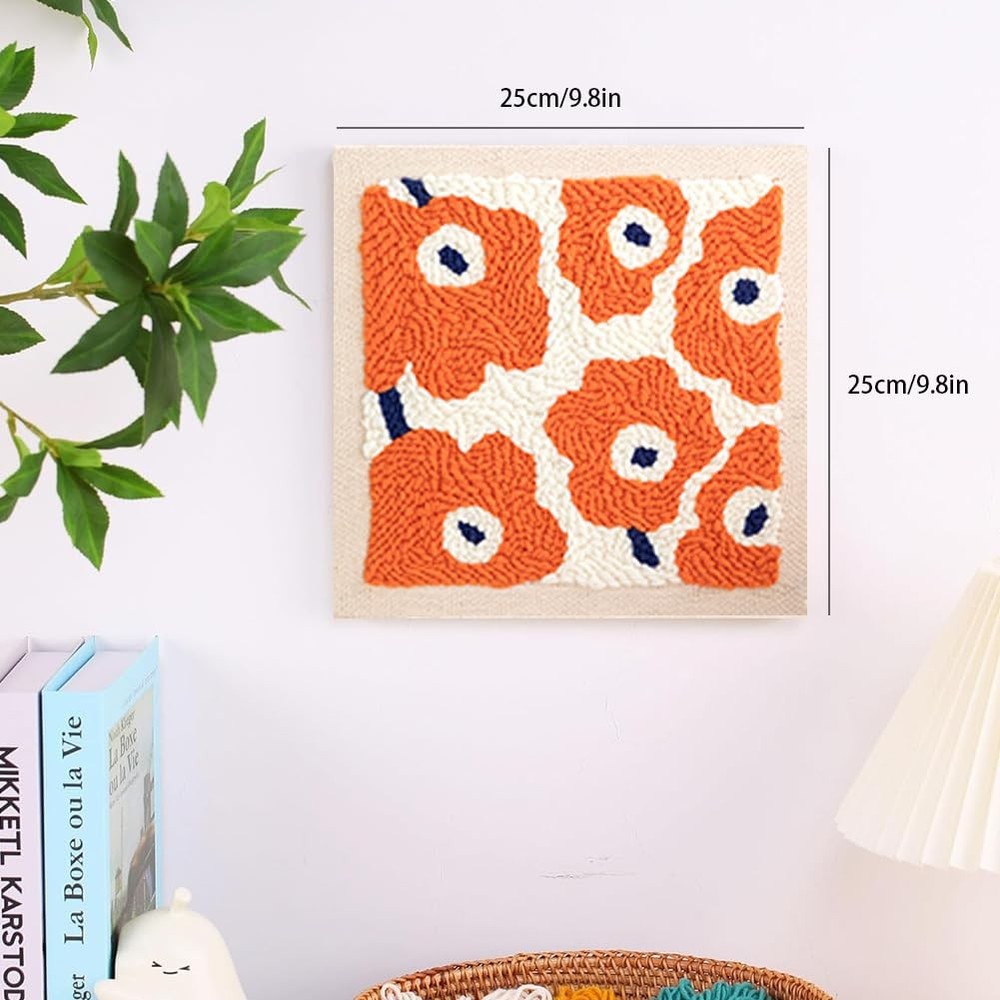 Punch Needle Embroidery Kit for Beginners, Includes Patterned Fabric & Yarns