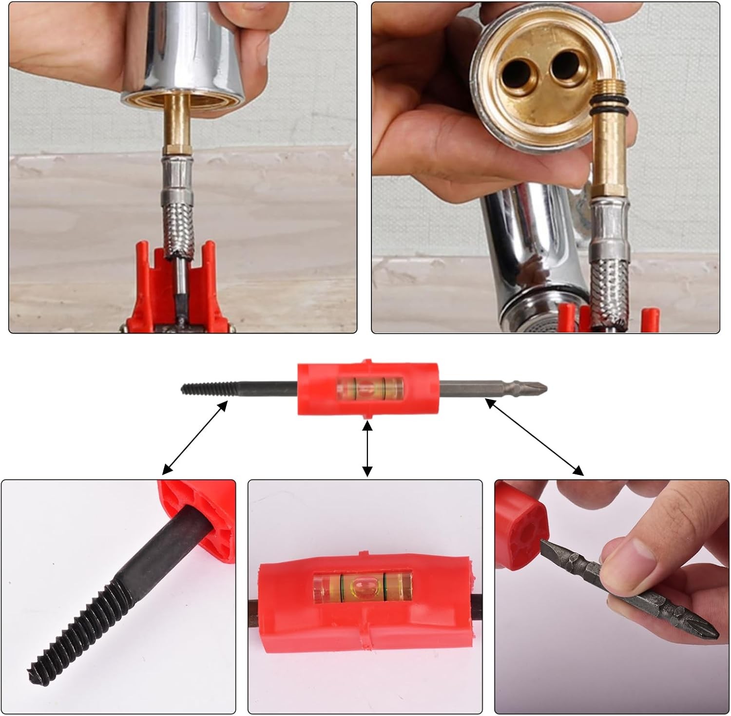 5 in 1 Faucet Sink Installer Home Multi Tool Pipe Wrench For Plumbers Homeowners