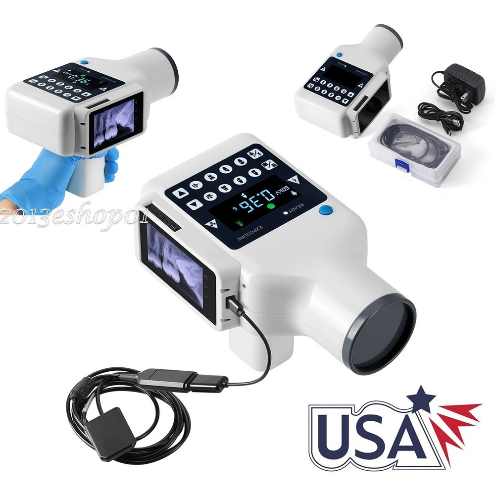 Portable Dental Digital X Ray Machine Unit LCD Screen No Shield+Sensor size #1