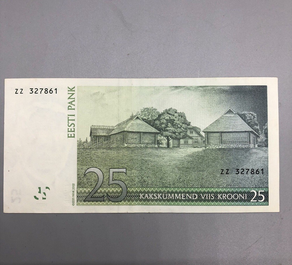 Estonian 25 Kron Banknote 2002