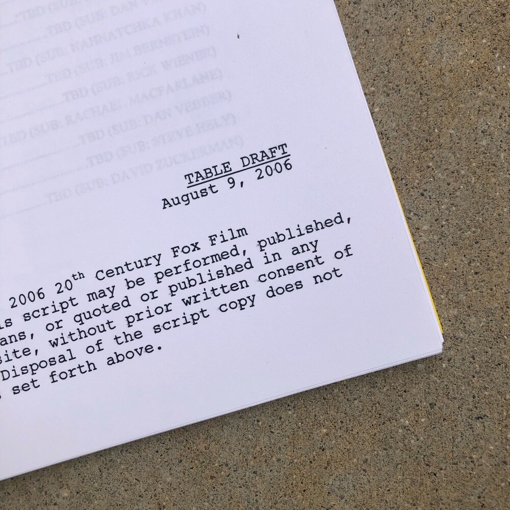 American Dad Scott Grimes Steve Smith Used Meter Maid Episode Table Draft Script