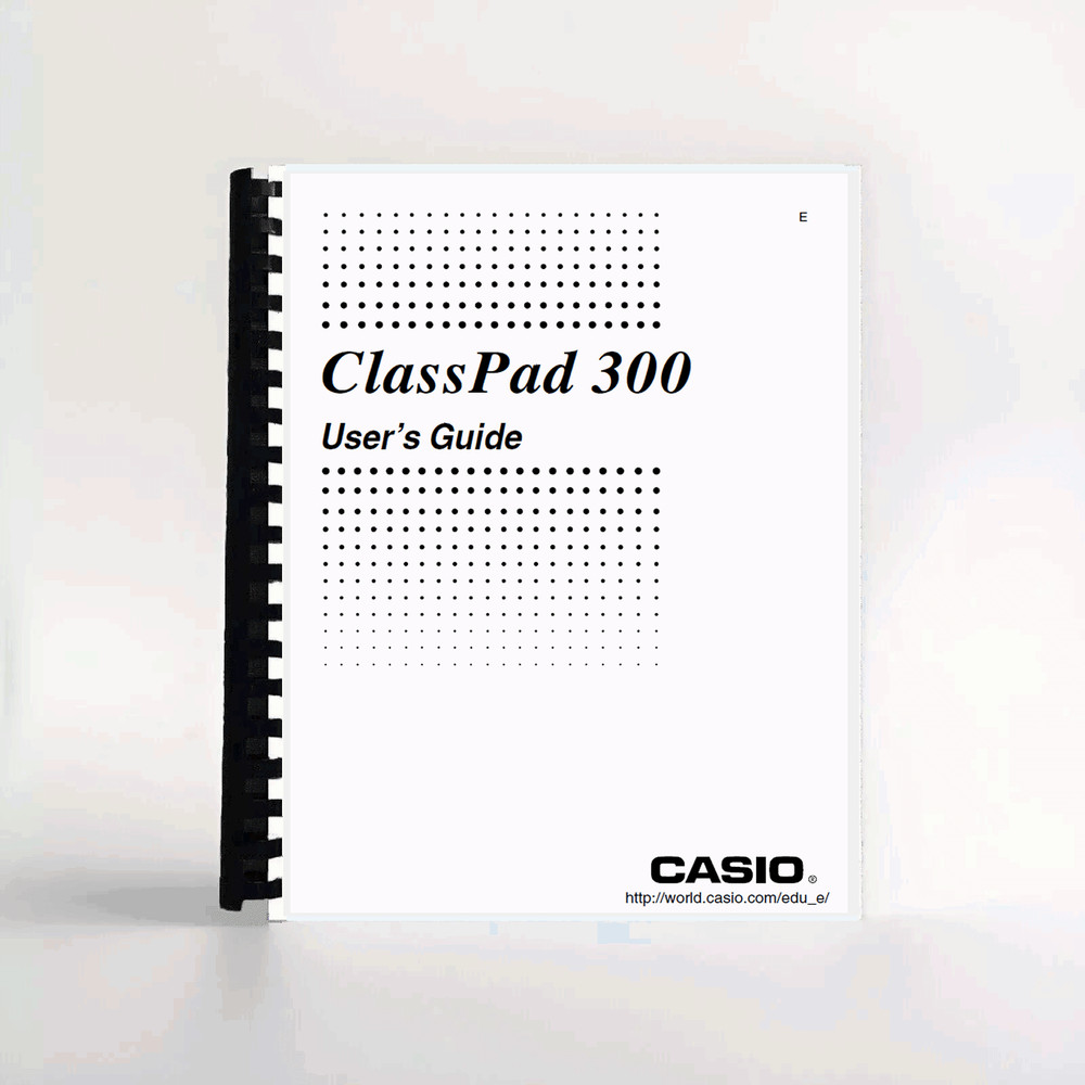 Casio Calculator ClassPad FX CP-300 User's Guide Manual