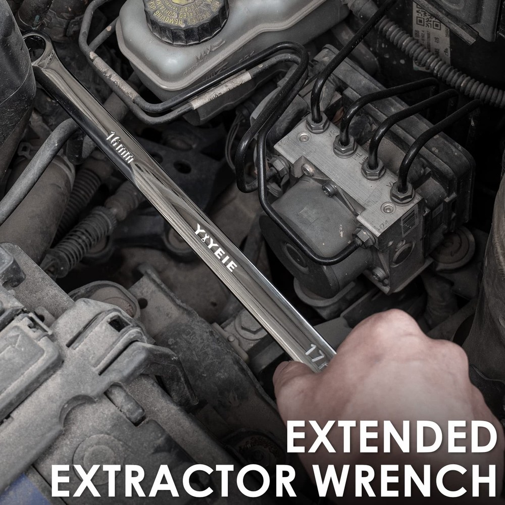 YIYEIE 5-Piece Extra Long Box End Wrench Set, | Extractor
