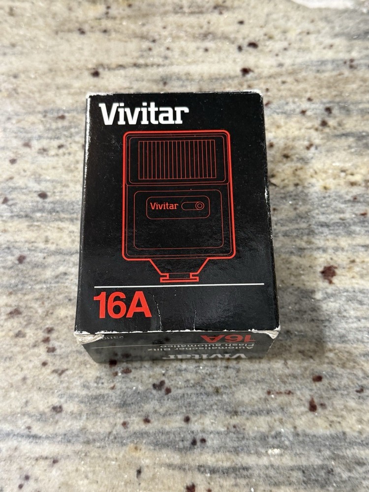 Vintage Vivitar 16A Automatic Flash With Box And Documents