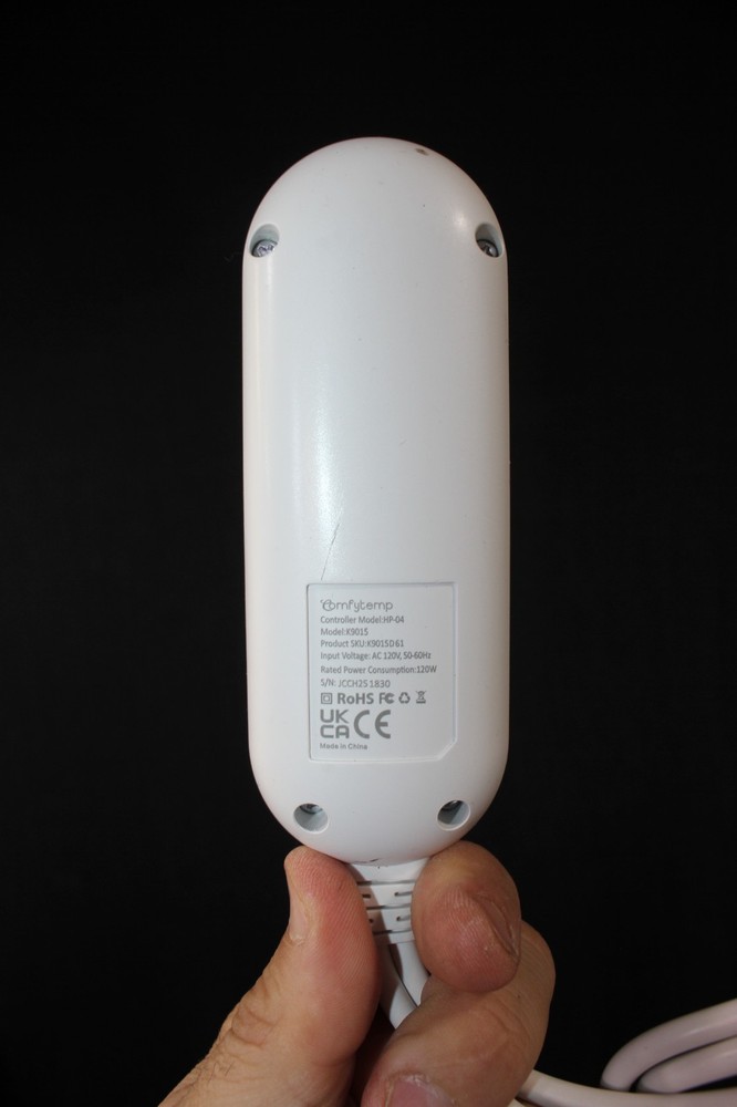 Comfytemp HP-04 K9015 Heating Pad Controller Power Cord White Replacement WORKS