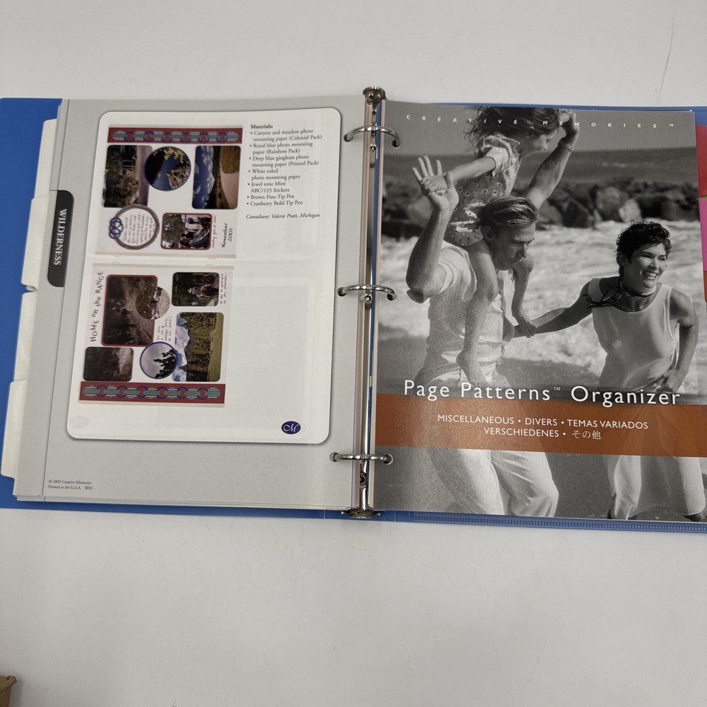 Creative Memories Scrapbooking Full Idea Page Patterns Organizer Binder 2005