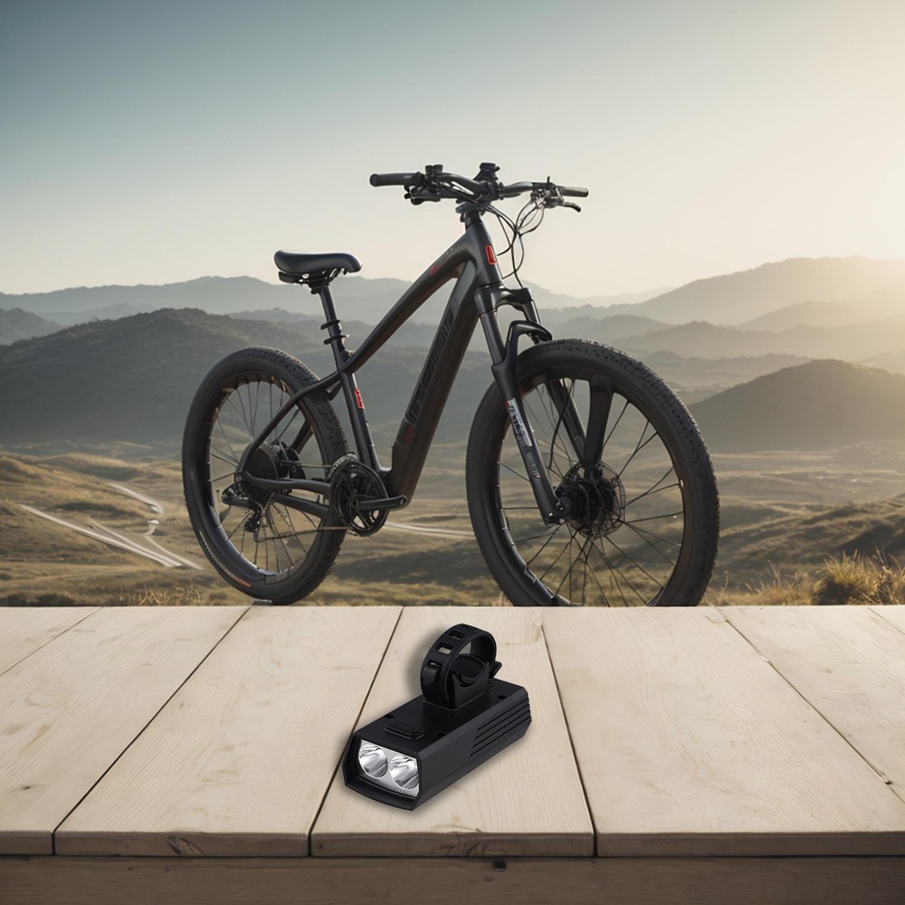 Multi Functional LED Bicycle Headlight with Solar and USB Charging Capabilities