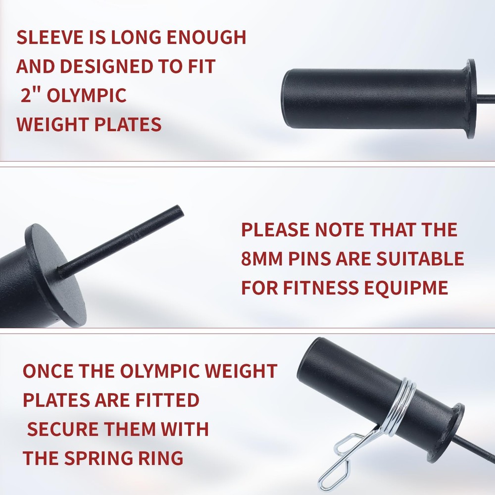 Weight Stack Pin and Spring Collar Weight Stack Extender Pin Commercial and H...