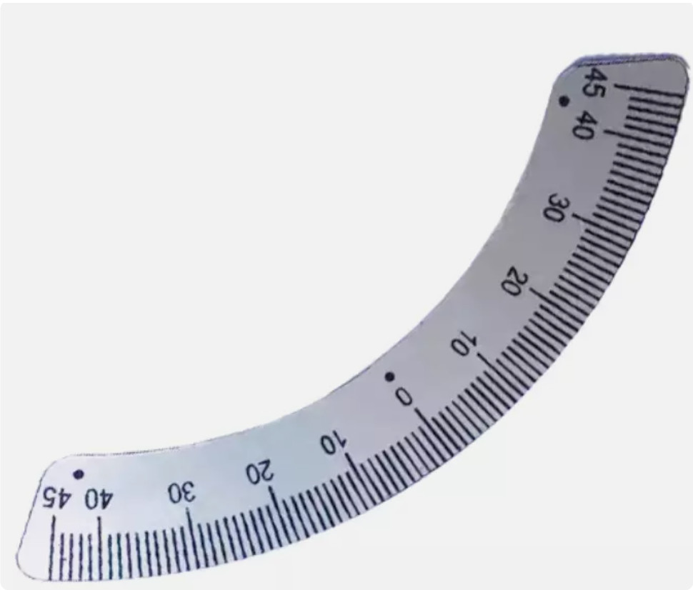 Milling Machine 45-0-45 Scale Ruler Aluminum Arc Scale Angle Ruler And Pointer