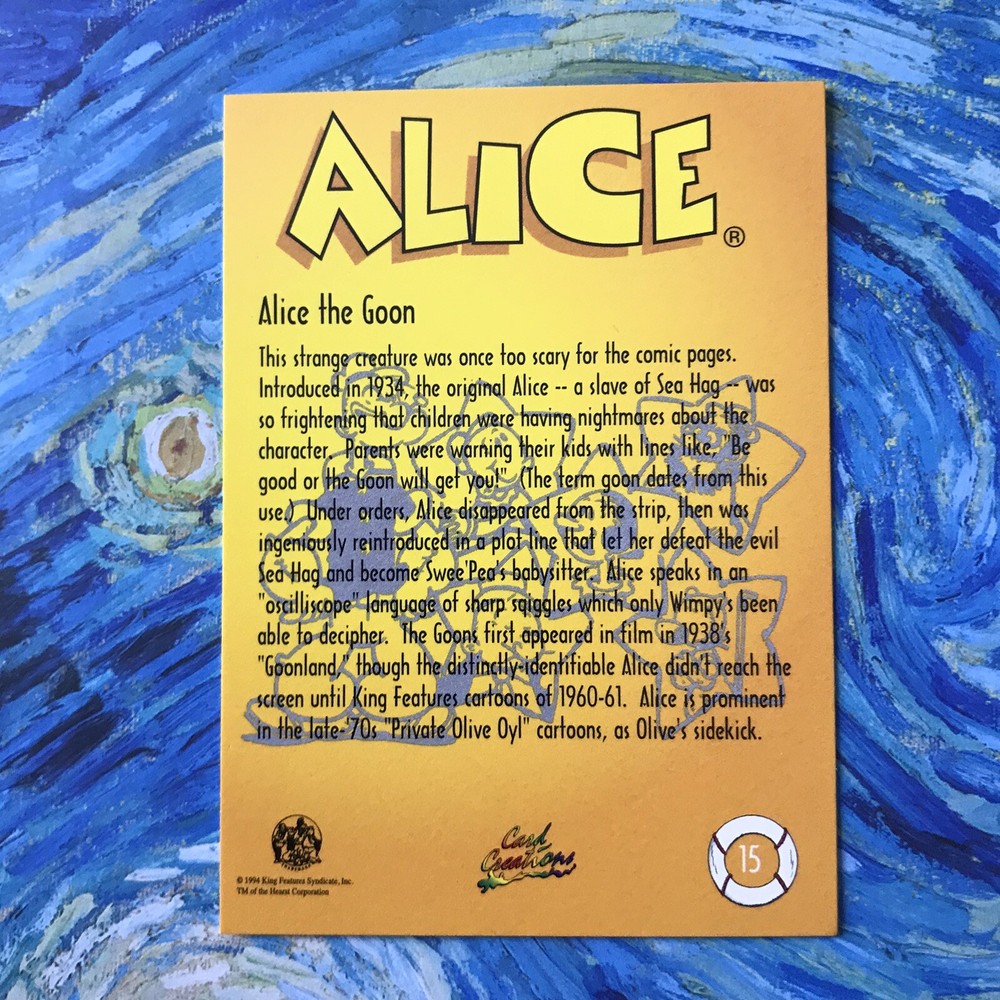 ALICE *2B1 CARD