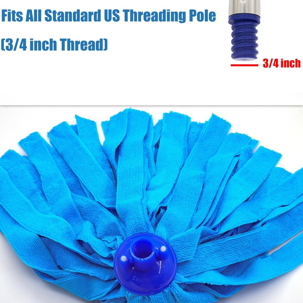 Microfiber Cloth Mop Head , String Mop Refills Screw onto All Standard Thread...