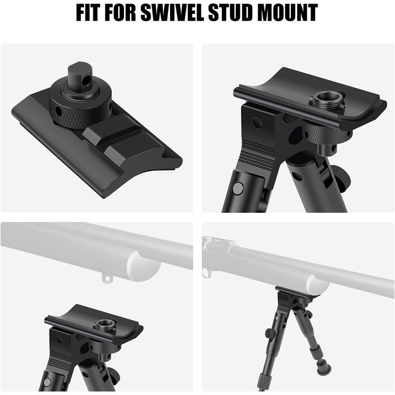 Durable Aluminum Adjustable Bipod W/ Quick Detachable Mount Spring Powered Legs