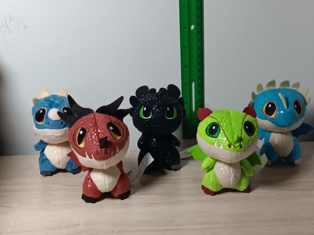 *FREE SHIP* 5 PACK SET How to Train Your Dragon MINI 3" Plush Terror Nightmare