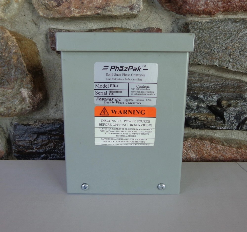 PHAZPAK PR-1 1/2" Solid State Phase Converter  NPT  Electrical Equipment