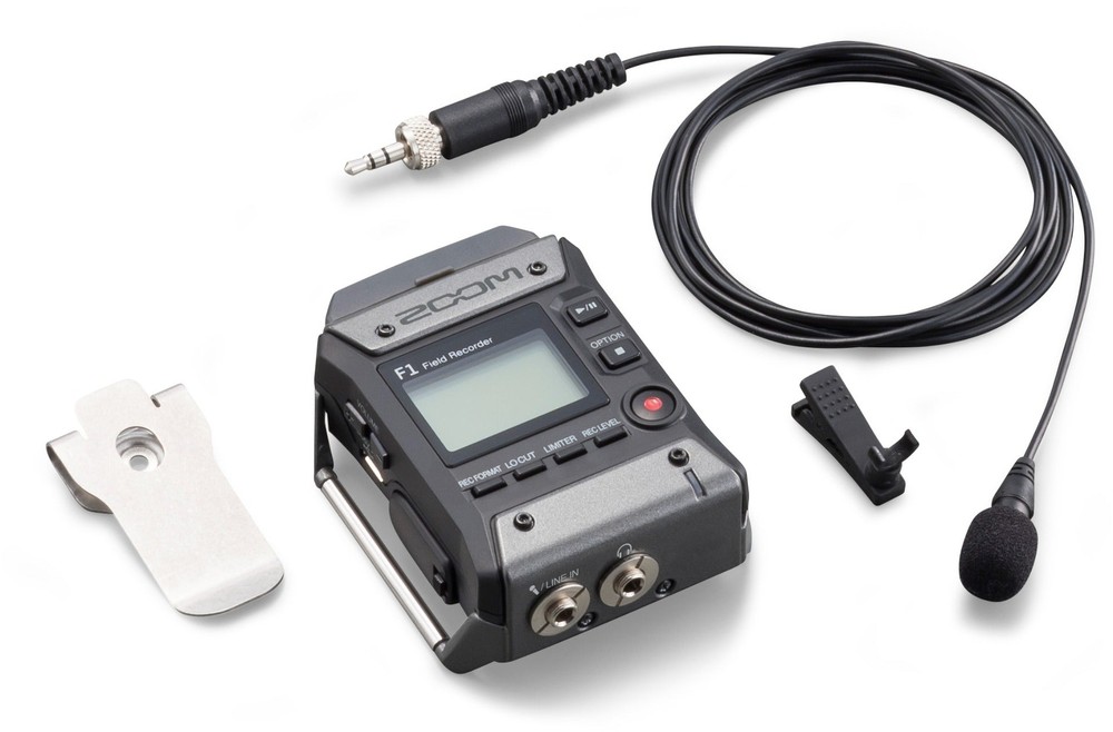 Zoom F1 Field Recorder Lavalier Package
