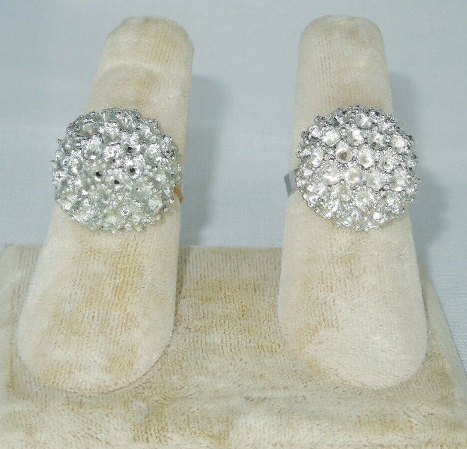 2 Ring Blanks Settings Cabochon Adjustable silver Plated Brass NEW 85O