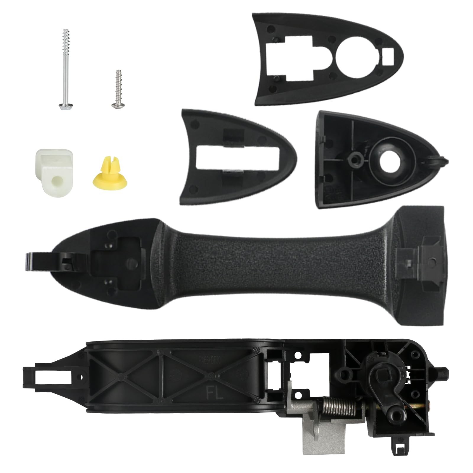 Exterior Door Handle w/ Reinforcement Plate Ford Focus 2000-2007 LH