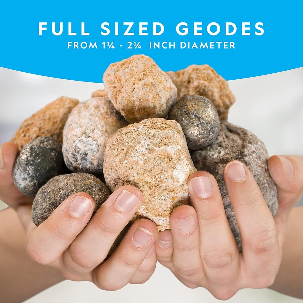 National Geographic Break Open 10 Premium Geodes – Includes Goggles & 2 Display