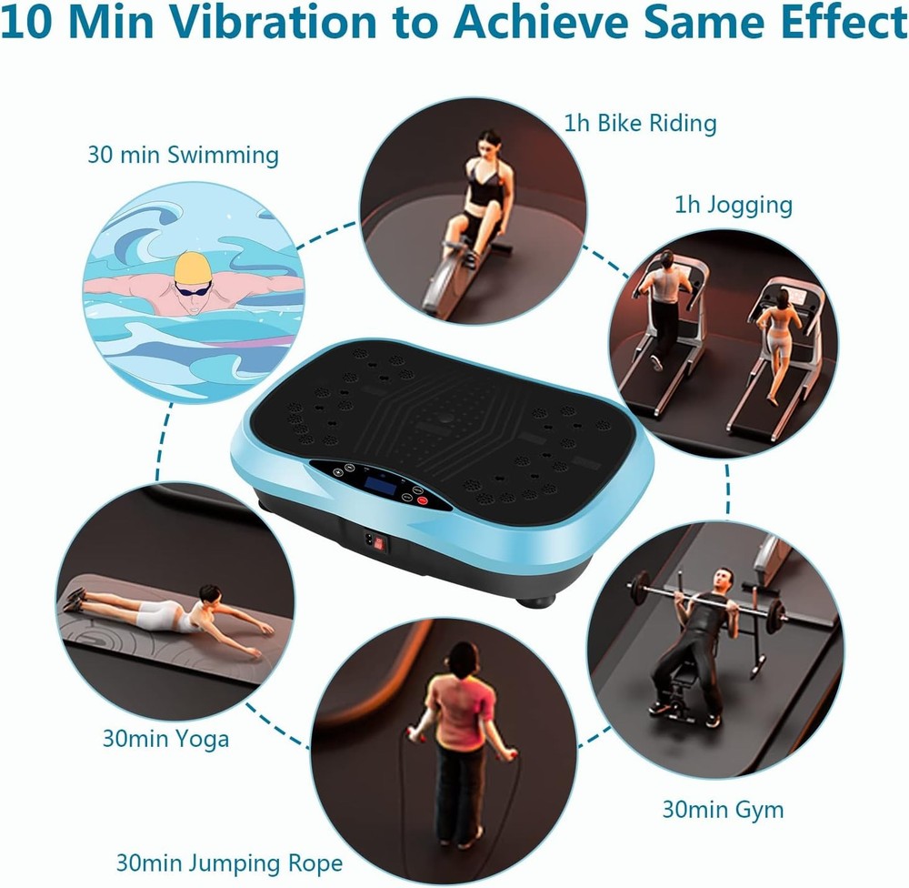 Vibration Plate Exercise Machine - Full Body Workout Vibration Platform with Loo