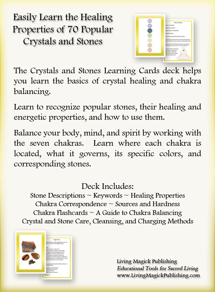 Crystals & Stones Learning Cards - Living Magick Learning Cards - Self Study