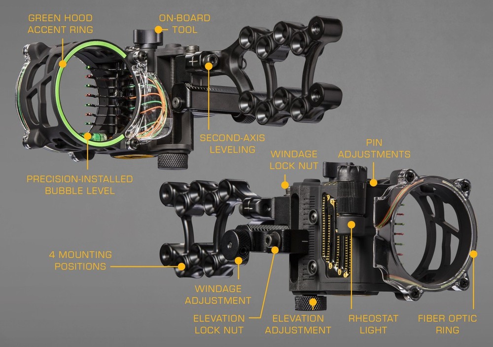 Fix Archery Bow Sight, Right Hand, 7-Pin 0.019