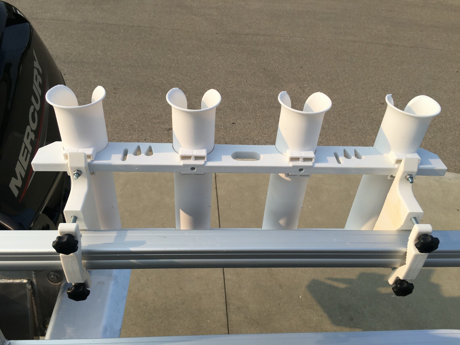 Fishing Rod Holder CLAMP2 Pontoon SeaDoo Switch ATV UTV Golf Cart Brush Rail