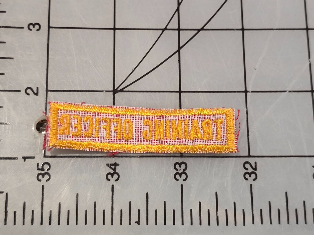 Original Patch Training Officer Tab Cut Edge 3076