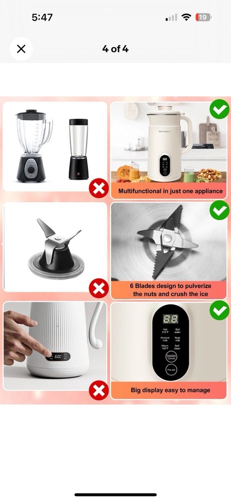 Geniuslix Automatic Vegan Nut Milk Maker Machine 24 oz Bundle In Box
