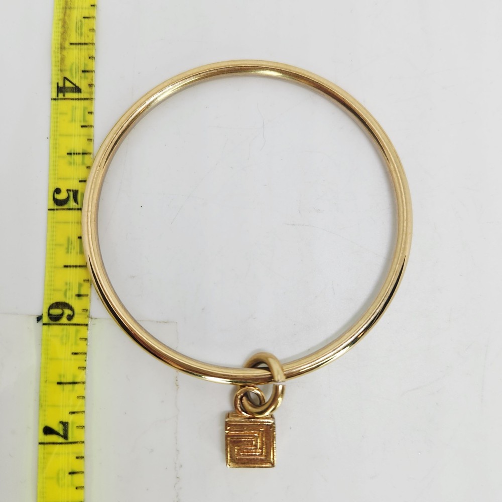 Vintage Givenchy Minimalist Charm Gold Tone Bracelet Bangle Layer Stack 8" Class