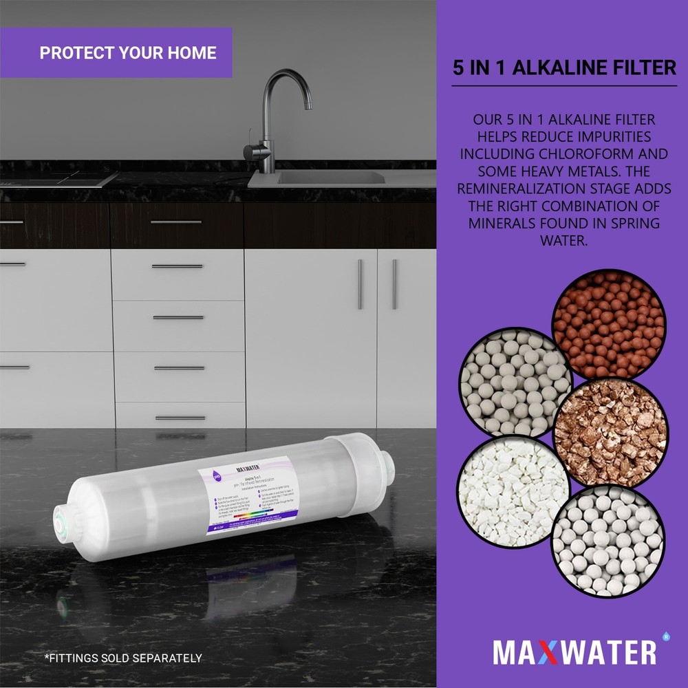 Alkaline Filter – Mineral Water Filter Replacement – 5-layers Inline Filter