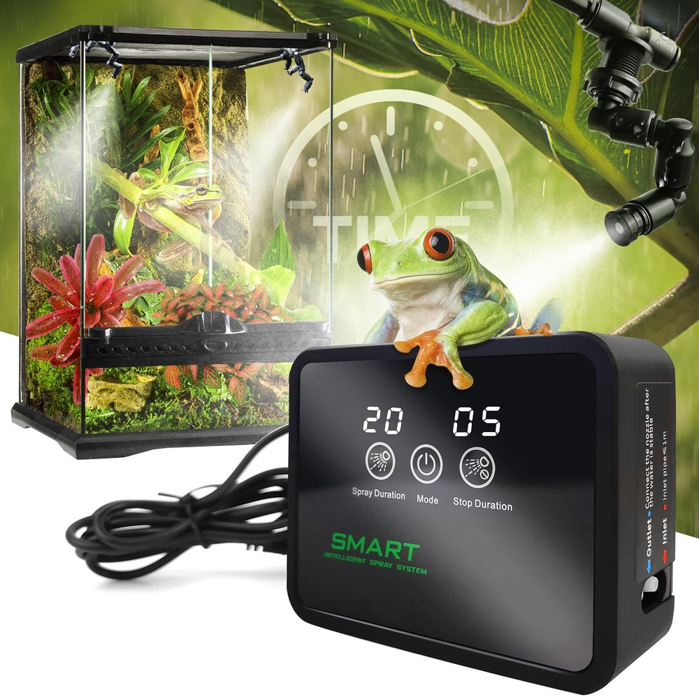 MYGIIKAKA Reptile Fogger Automatic Mister Touch Version, Black