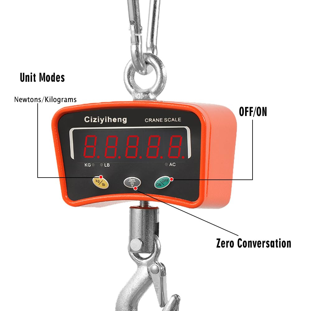 Digital Hanging Scale Industrial Crane Scale with Precision Sensor Suitable for