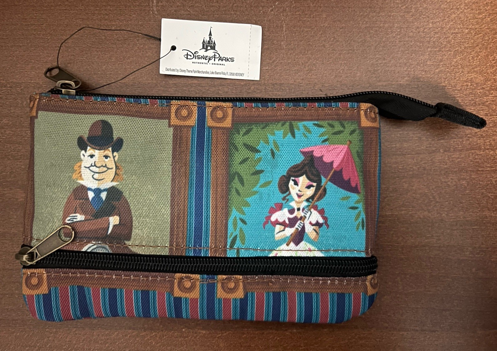 Disney Parks Haunted Mansion Stretching Room Portraits Zipper Pouch Bag