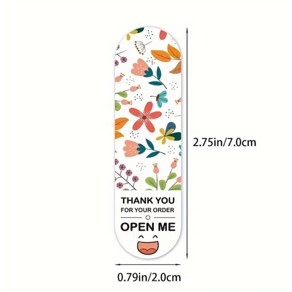 100pcs Cute Expression Rectangular Gift Box Stickers